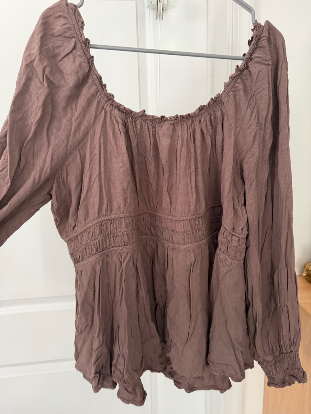 torrid Mauve-Pink Peasant Tunic Blouse